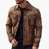 Men's jacket with button closure and chest pockets