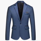 Men's jacket with notched lapel and flap pockets