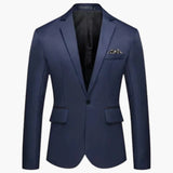 Men's jacket with notched lapel and flap pockets