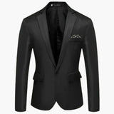 Men's jacket with notched lapel and flap pockets