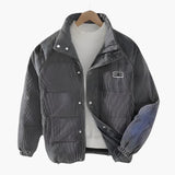 Men's jacket with ribbed surface and inner lining