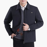 Men's jacket with pointed collar and front pockets