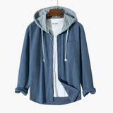 Men's corduroy jacket with hood