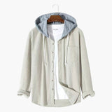 Men's corduroy jacket with hood