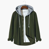 Men's corduroy jacket with hood