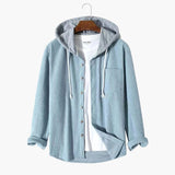 Men's corduroy jacket with hood