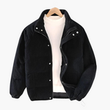 Men's quilted jacket with snap buttons