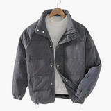 Men's quilted jacket with snap buttons