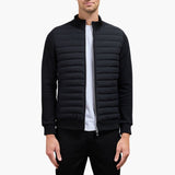 Men's quilted jacket with stand-up collar