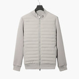 Men's quilted jacket with stand-up collar