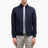 Men's quilted jacket with stand-up collar