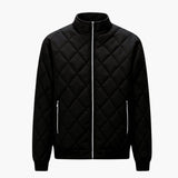 Men's quilted jacket with stand-up collar