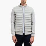 Men's quilted jacket with stand-up collar