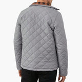 Men's quilted jacket with snap button closure