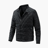 Men's quilted jacket with zipper closure