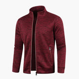 Men's zip-up jacket with stand-up collar