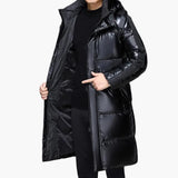 Long jacket for men with hood