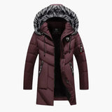 Men's quilted jacket with hood