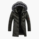 Men's quilted jacket with hood