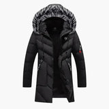 Men's quilted jacket with hood