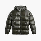 Men's quilted jacket with hood and quilted lining