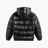 Men's quilted jacket with hood and quilted lining