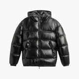 Men's quilted jacket with hood and quilted lining