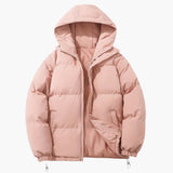 Men's quilted jacket with hood and zip closure