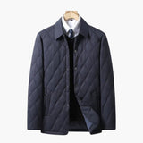 Men's quilted jacket with shirt collar
