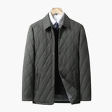 Men's quilted jacket with shirt collar
