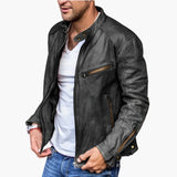 Men's jacket with stand-up collar