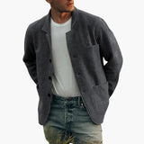 Men's jacket with button closure and front pockets