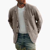 Men's jacket with button closure and front pockets