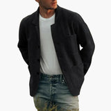 Men's jacket with button closure and front pockets