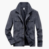 Men's jacket with button closure and front pockets