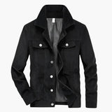 Men's jacket with button closure and front pockets