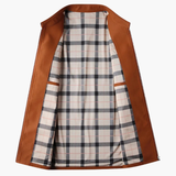 Men's jacket with front zipper and shirt collar