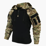 Tactical jacket for men with hood