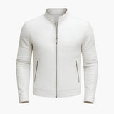 Men's zip-up jacket with stand-up collar