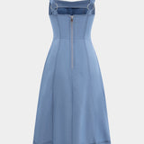 Willow Blue Denim Midi Dress
