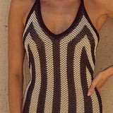 Soleil Stripe Crochet Maxi Dress