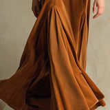 ELISA | Robe en velours avec col chemise