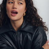 Golden Hollow Hoop Earrings