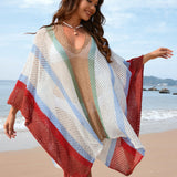 Red Solstice Shores Crochet Cover-Up