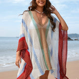 Red Solstice Shores Crochet Cover-Up